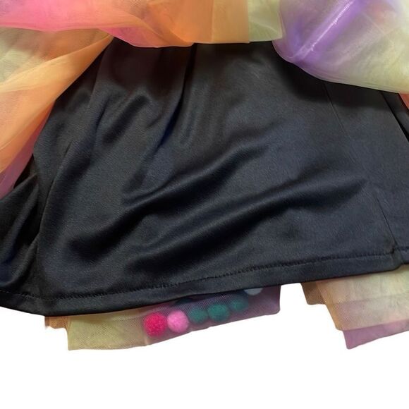 NWT Colorful Tulle Skirt with Pom Poms by Deux Par Deux - Size 10 - Picture 6 of 8